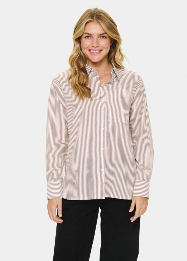 ElmikoSZ N. shirt striper brun