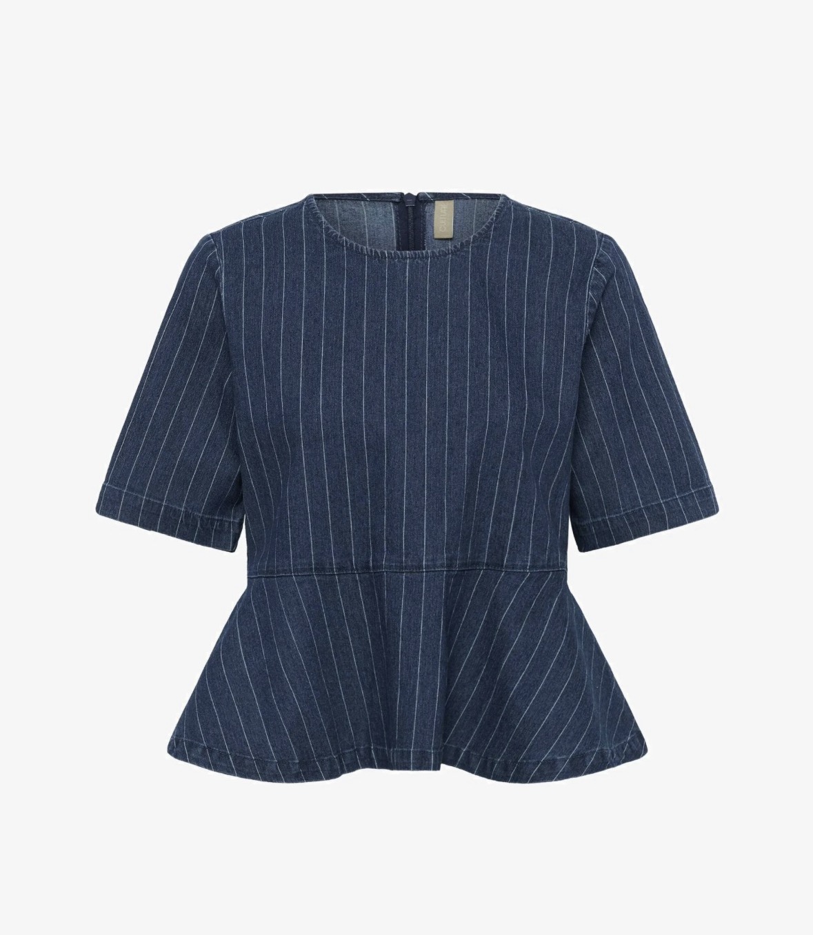CUmai renny blouse dark blue wash striper denim