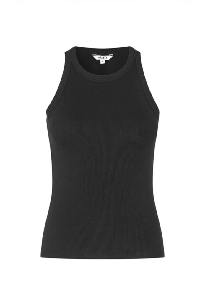 Evelyn jaxson-m ribbestrikk singlet sort