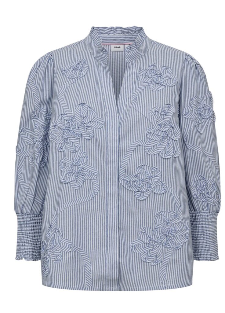 NUEMELIA shirt 3164 placid blå