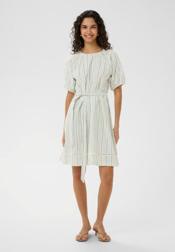 RajaSZ dress ice vallarta flower strip krem