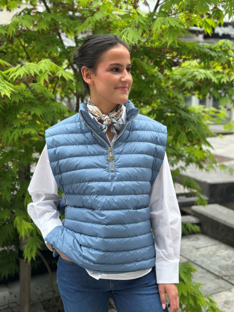 THOQ dunvest sommerlett jeansblå