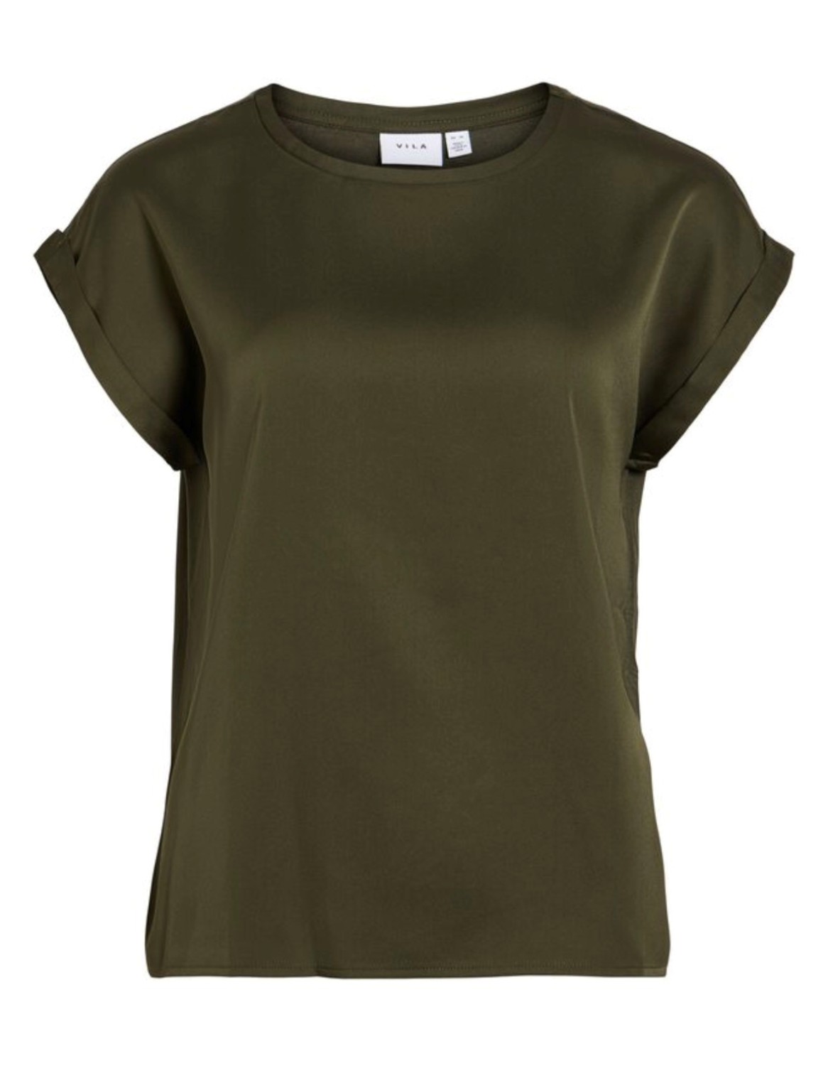 Viellette S/S Satin Top Grønn