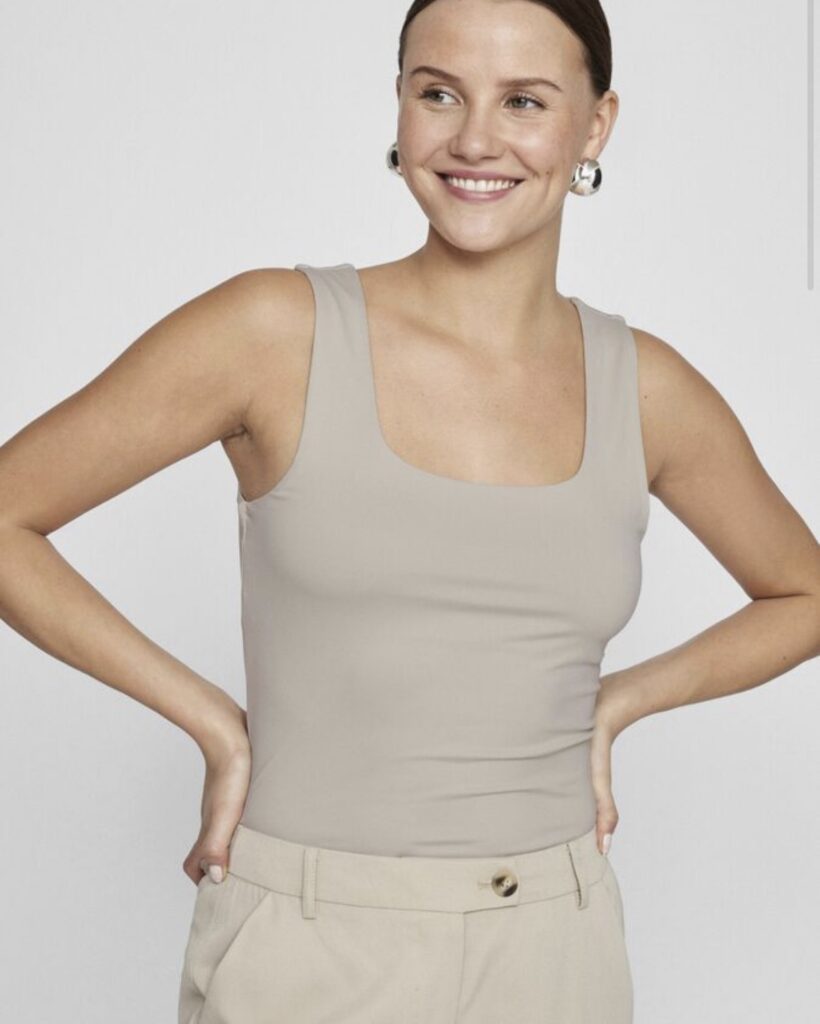 Vikenza Tank Top silver grey beige