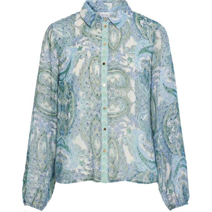 VIPRAYA new ls shirt grønn/blå