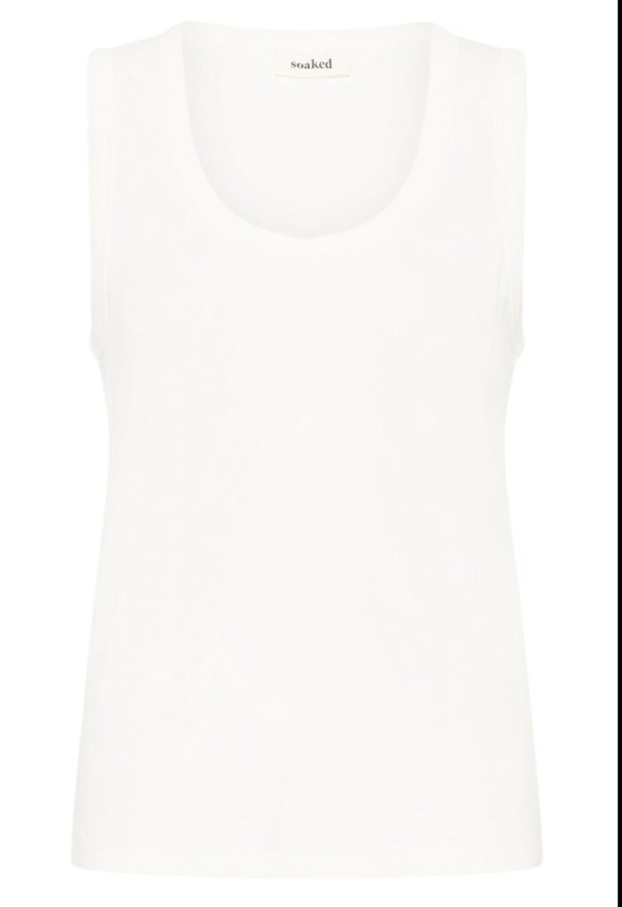 SLCosetta v-neck tank top broken hvit