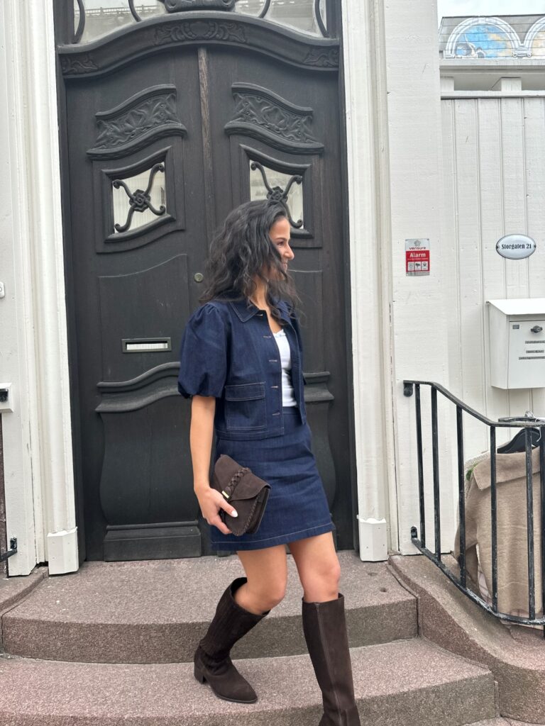NUALETTA SS shirt 3012 dark blue denim blå