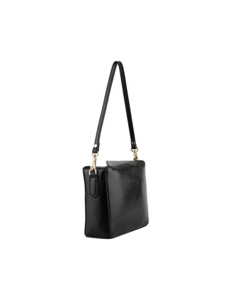 POURCHET Cossetta metallic skinn noir sort