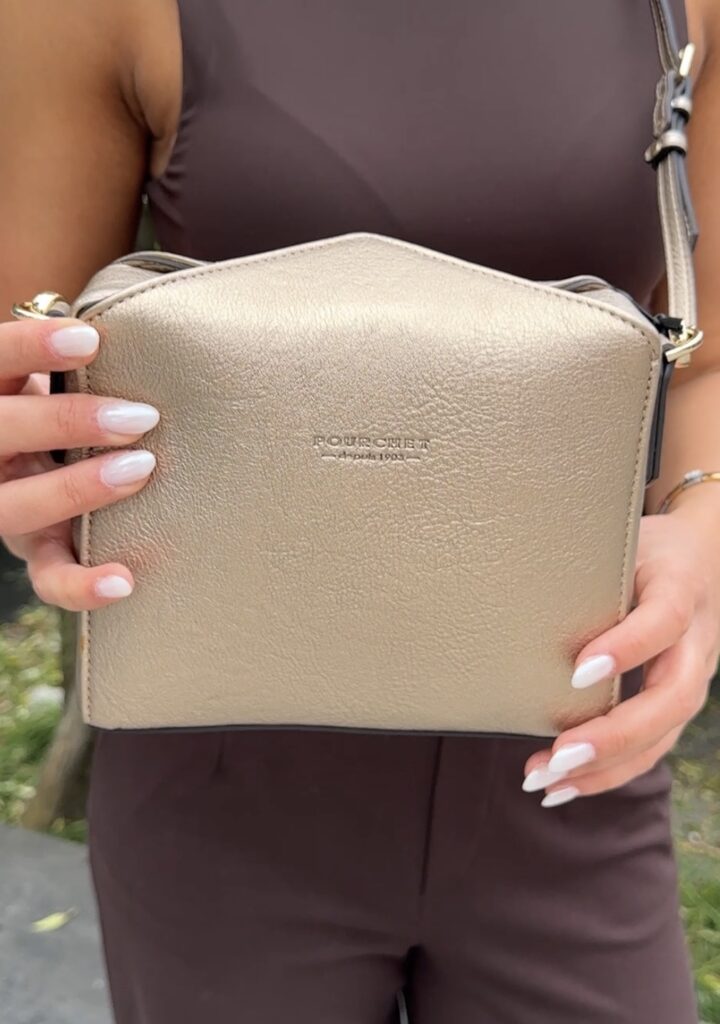 POURCHET Cossetta metallic skinn laiton gull