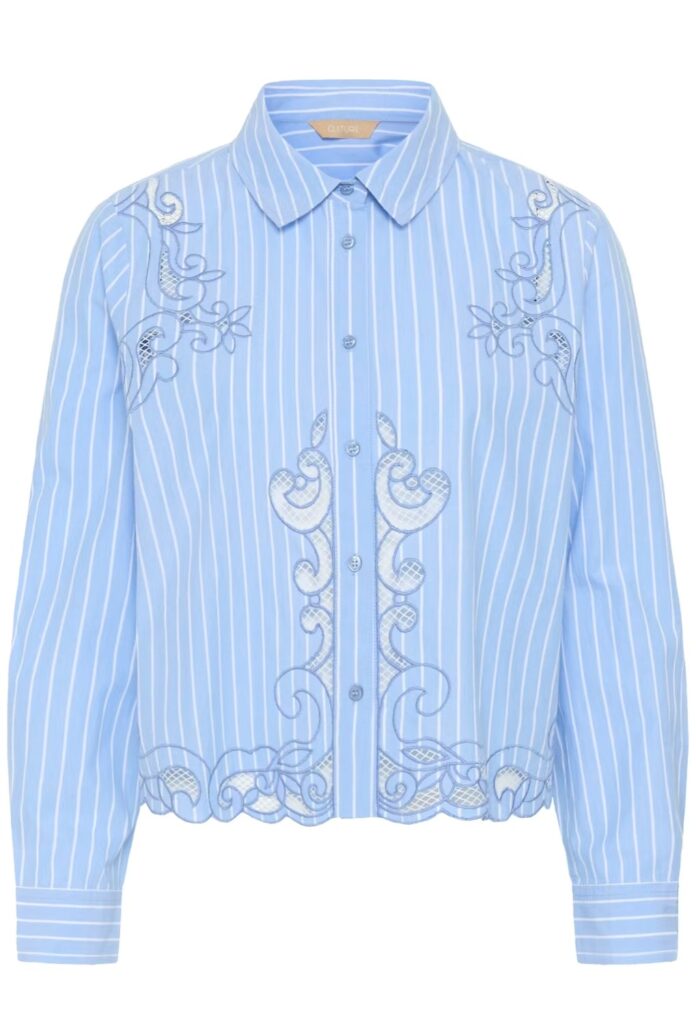 CUnissa shirt striper blå