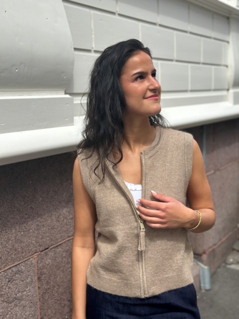 NUFUETTE ZIP vest 5720 silver mint brun