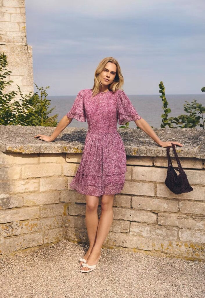 RachilSZ short dress rasberry rose camouflage rosa