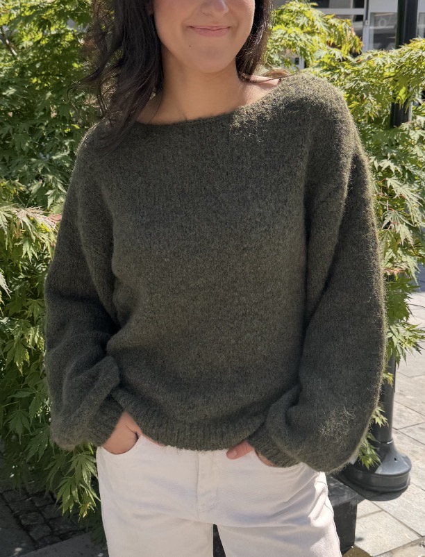 Vimarley pullover forest night/melange grønn noos