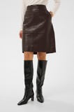 CUberta leather skirt coffee bean