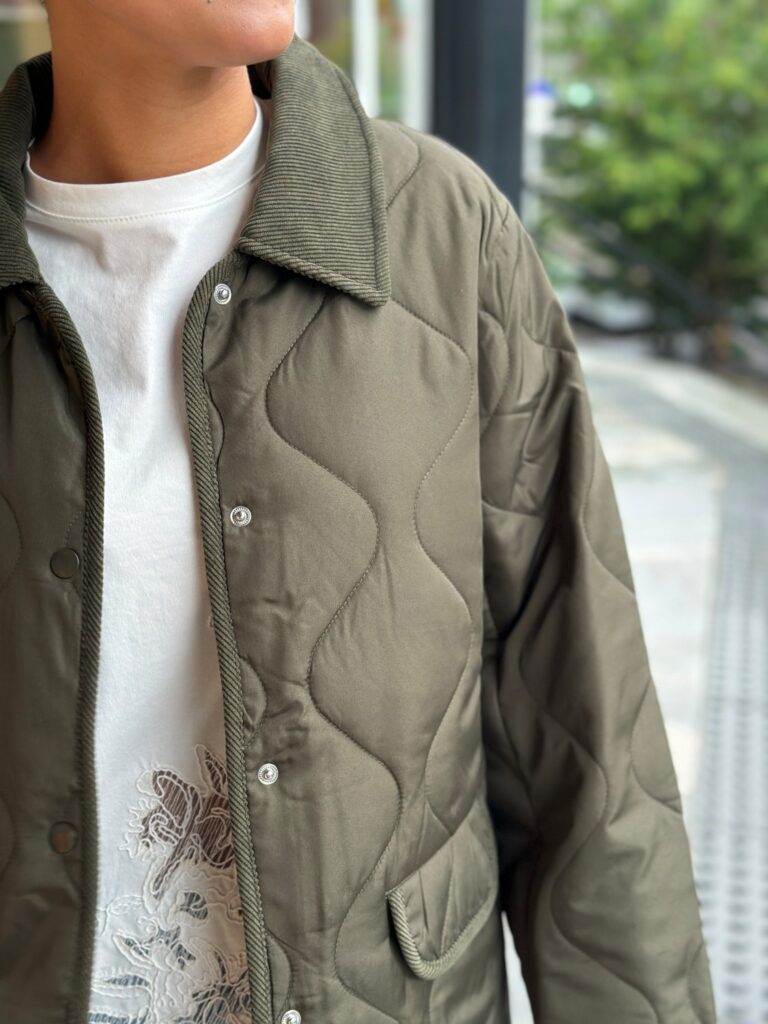 Vitate quilt detail jacket-noos grønn
