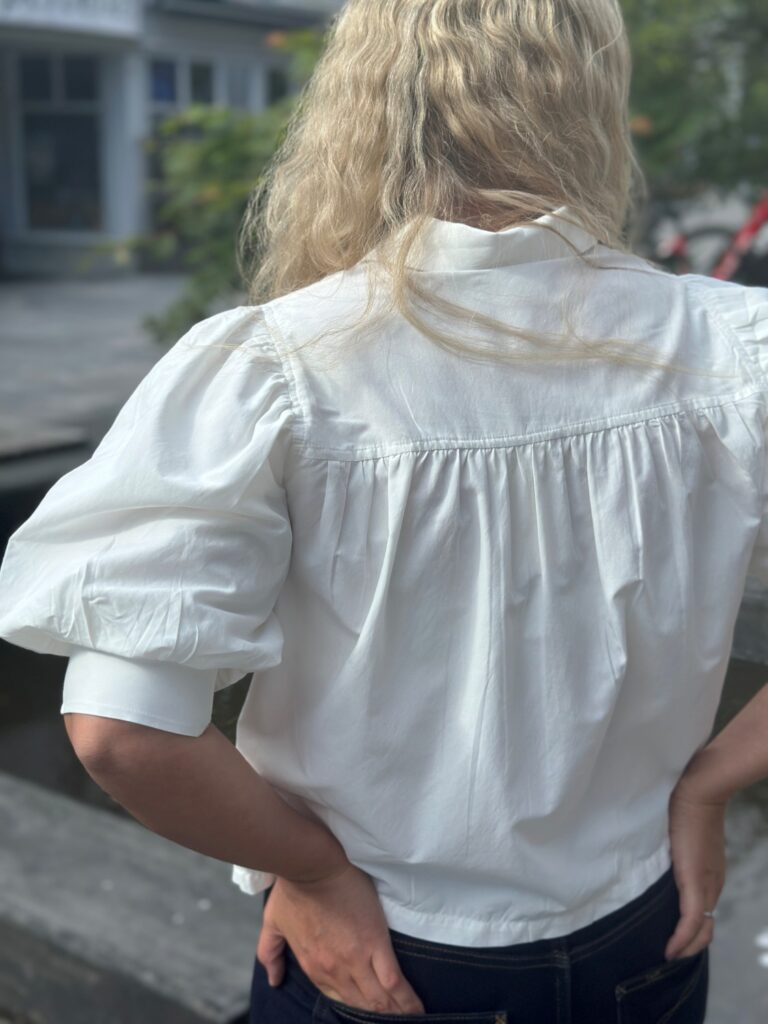 virealu 2/4 collar shirt hvit
