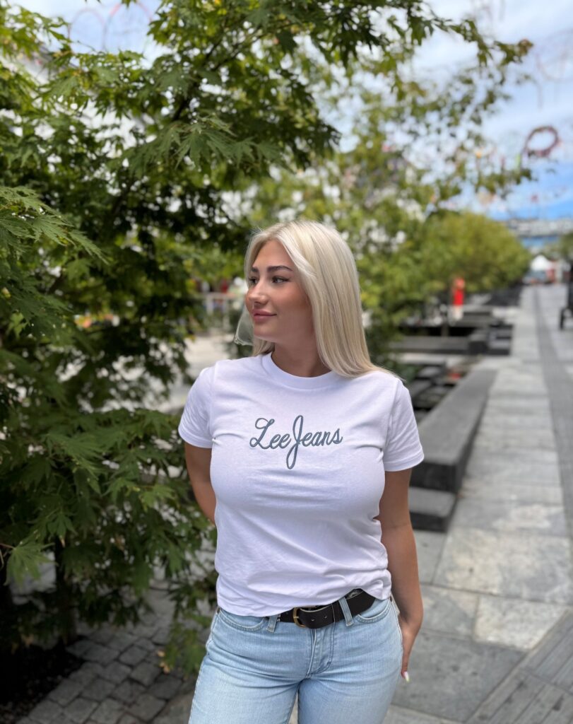 Lee jeans tshirt bright hvite
