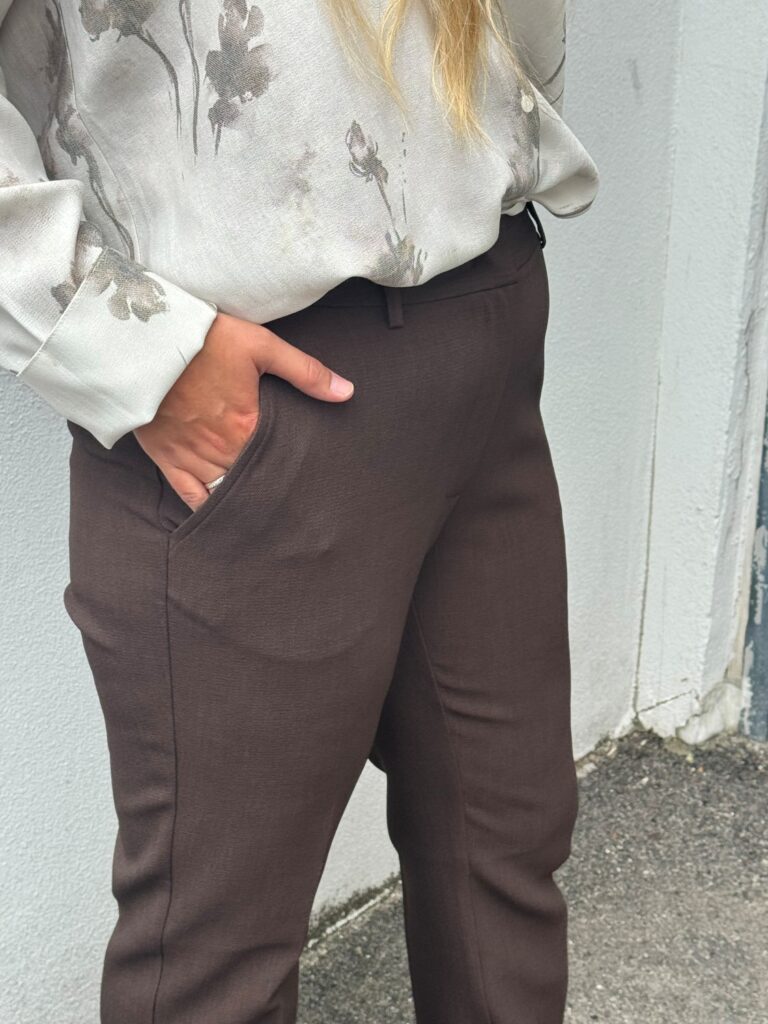 Mea Straight Pants Brun