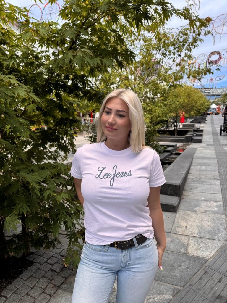 Lee jeans tshirt bright hvite