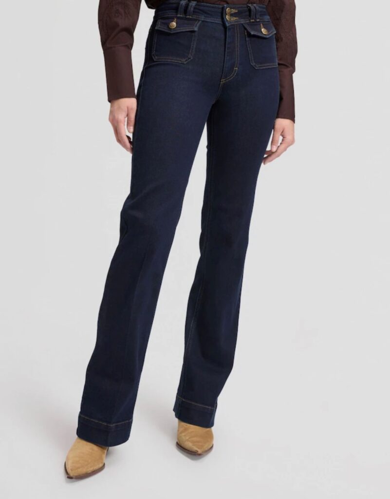 LEE Mid rise bootcut 70s LANA trances of dark mørk blå
