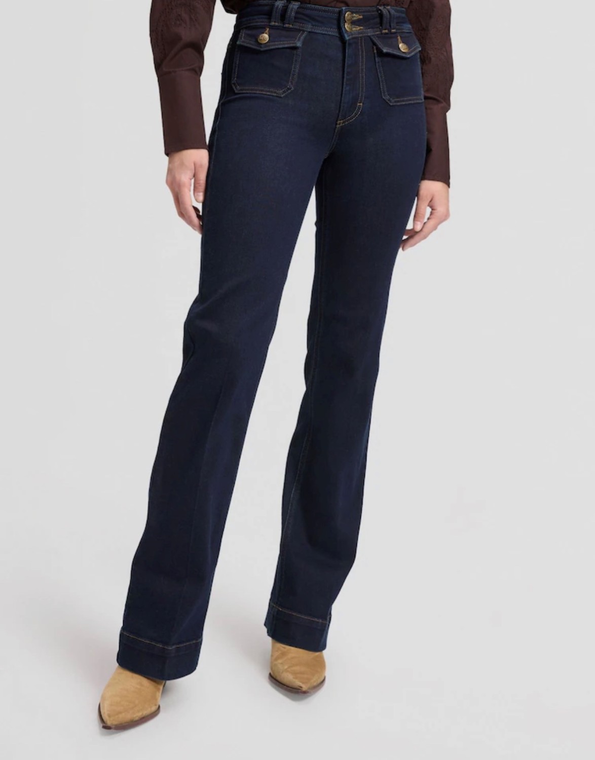 LEE Mid rise bootcut 70s LANA trances of dark mørk blå