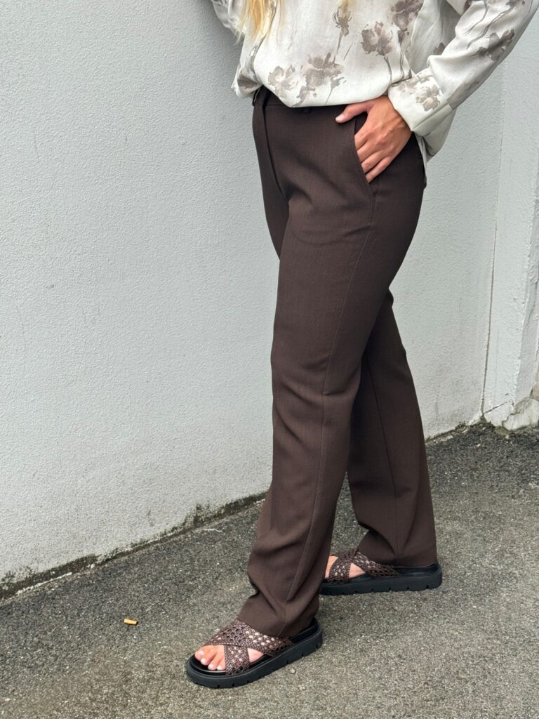 Mea Straight Pants Brun