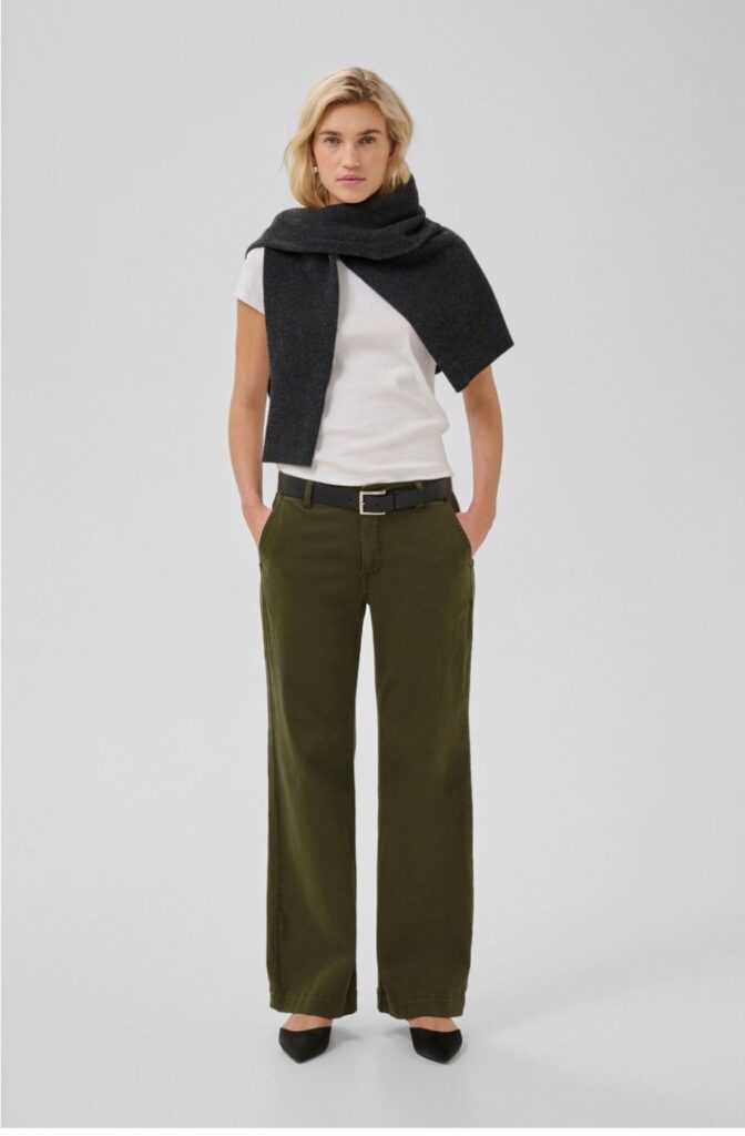 Pant wide MWLara 149 olive night