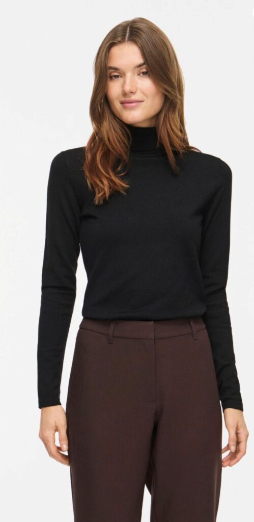 Vimalu rollneck L/S knit top noos svart