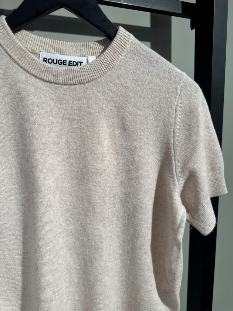 Roukate s/s O-neck knit soft melange