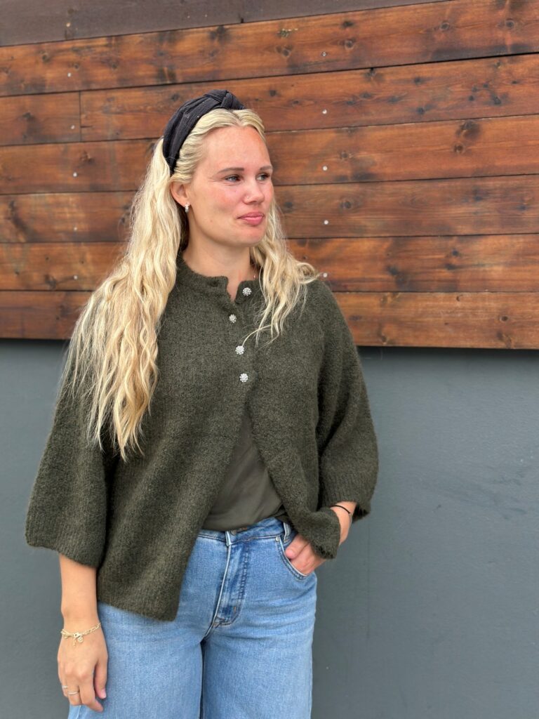 Vibows 3/4 knit cardigan forest night
