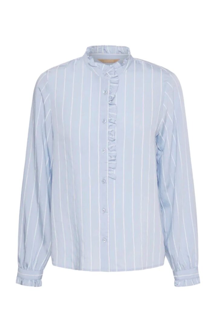 CUarin bluse blå/hvit stripe