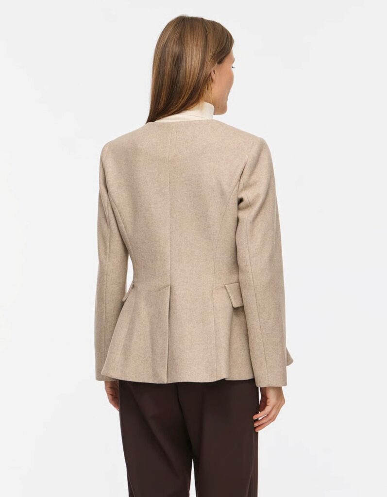 Vzikka l/s waist jacket/bfs natural melange