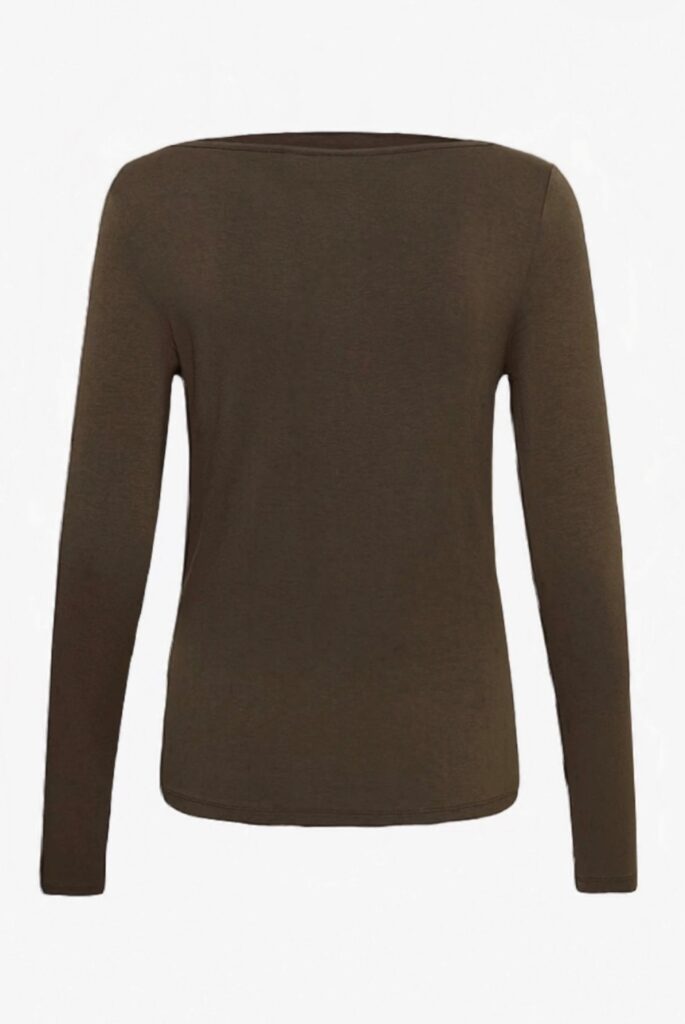 Viggasz boatneck blouse chocolate brown