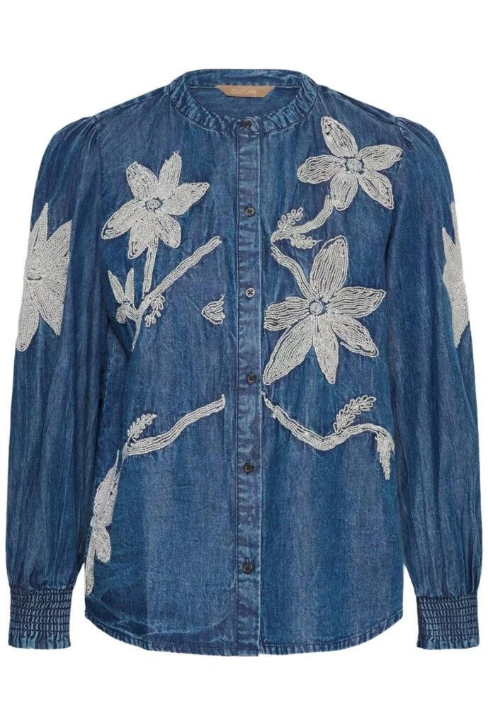 CUchatarina Blouse medium blue wash