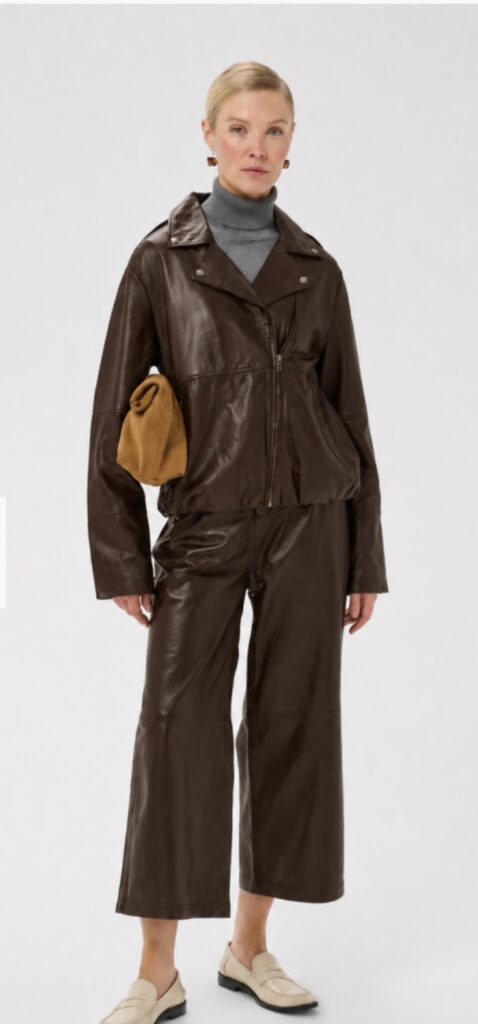 CUliopa Canja leather jacket brun