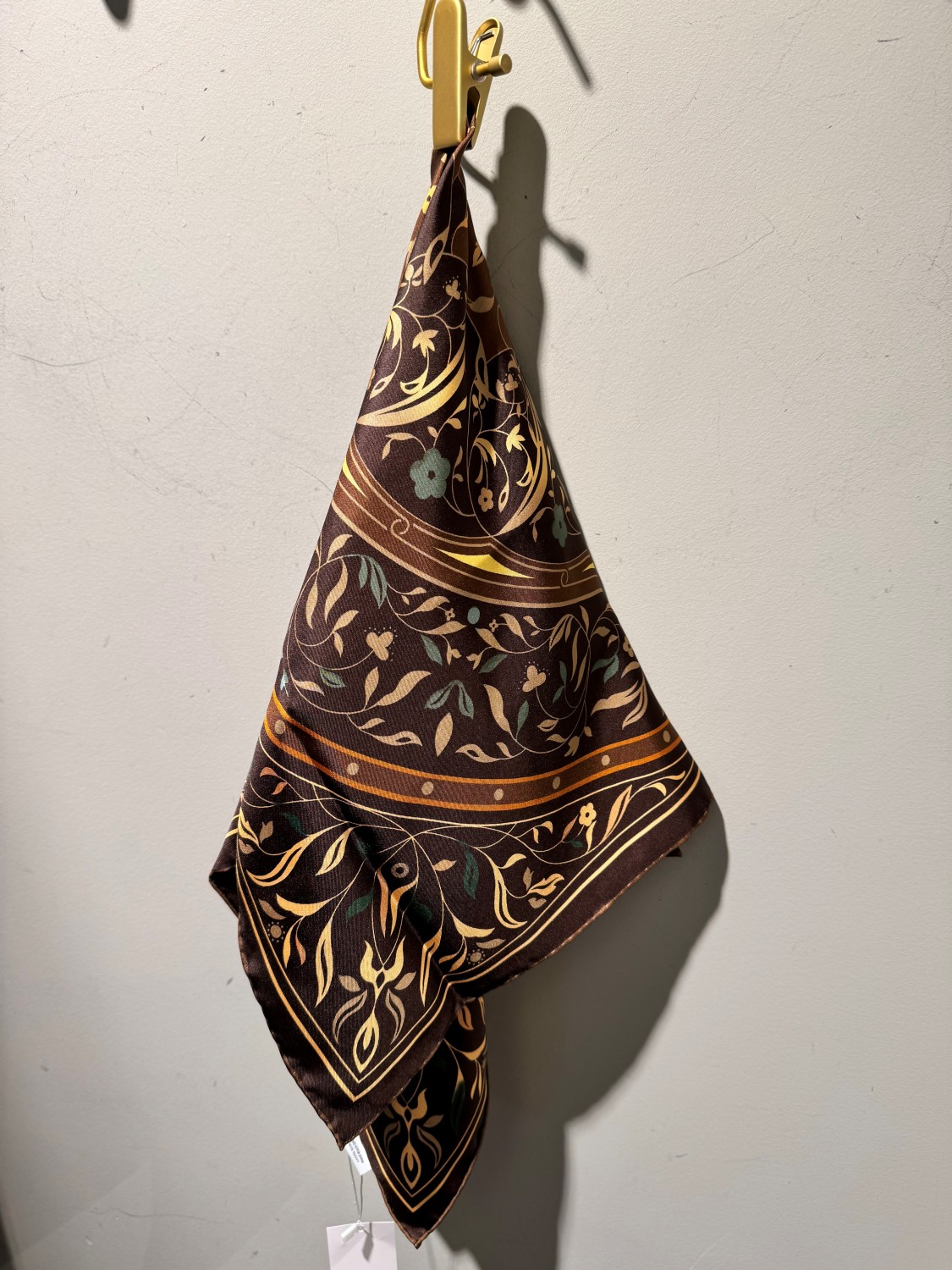 NOHR Lynn silk scarf 65*65Dark brown