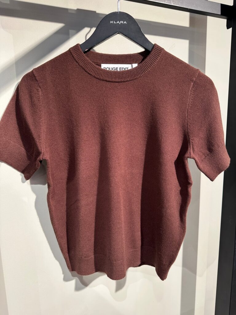 Roukate s/s O-neck knit seal brown