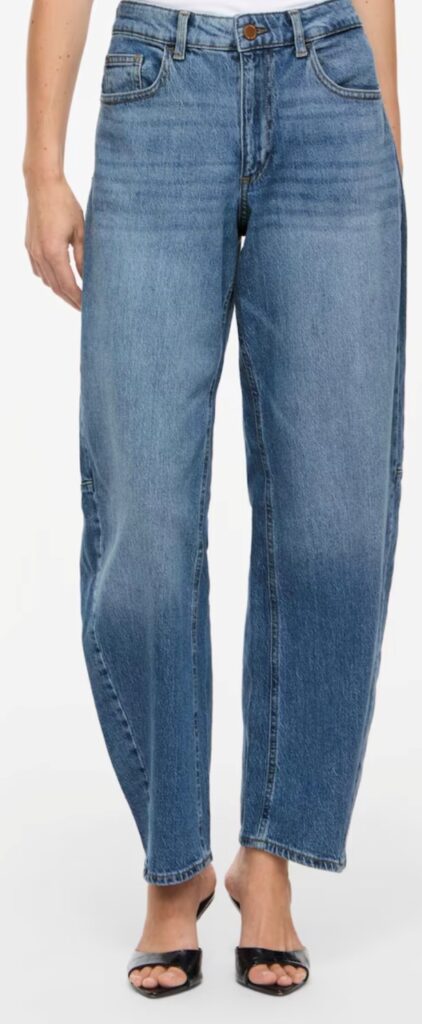 Vibrady barrel denim jeans medium blue