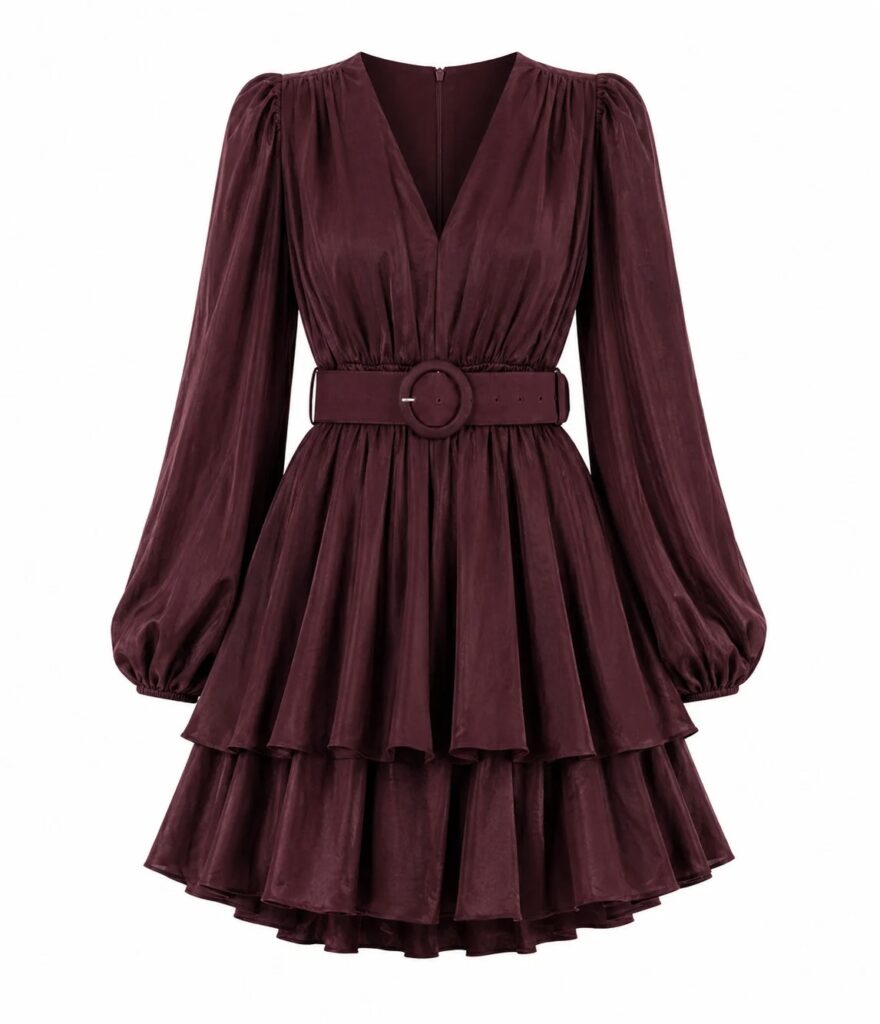 Golightly Abina satin kjole Bordeaux