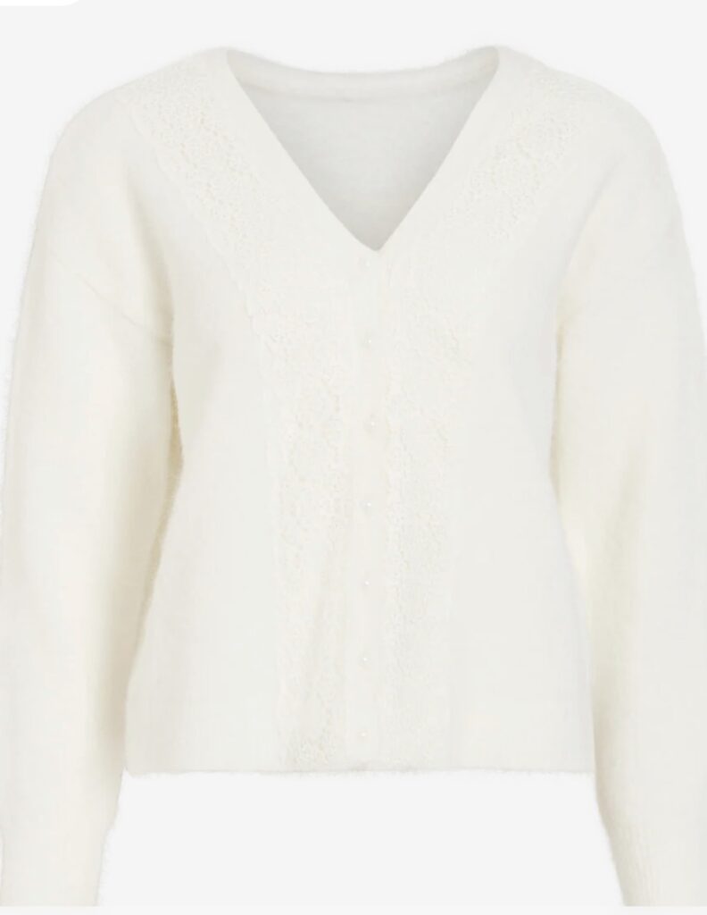 Vicasas Rev V-neck knit Cardigan Hvit