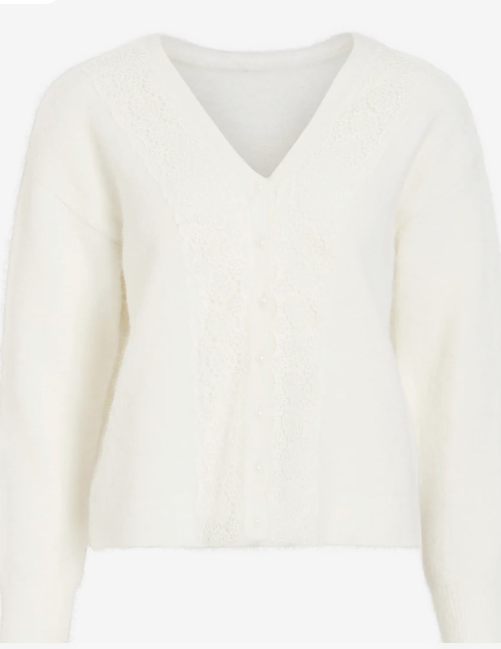 Vicasas Rev V-neck knit Cardigan Hvit
