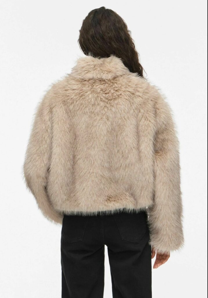 VIMELTA l/s short jacket/ln birch/melange