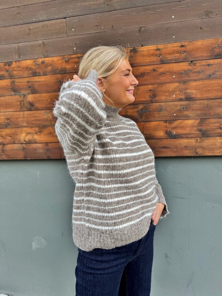 Vimeja Highneck L/S stripe knit