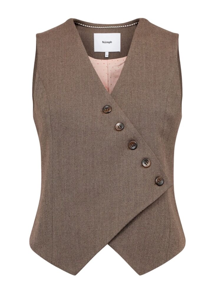 NULIPPA waistcoat chocolate plum