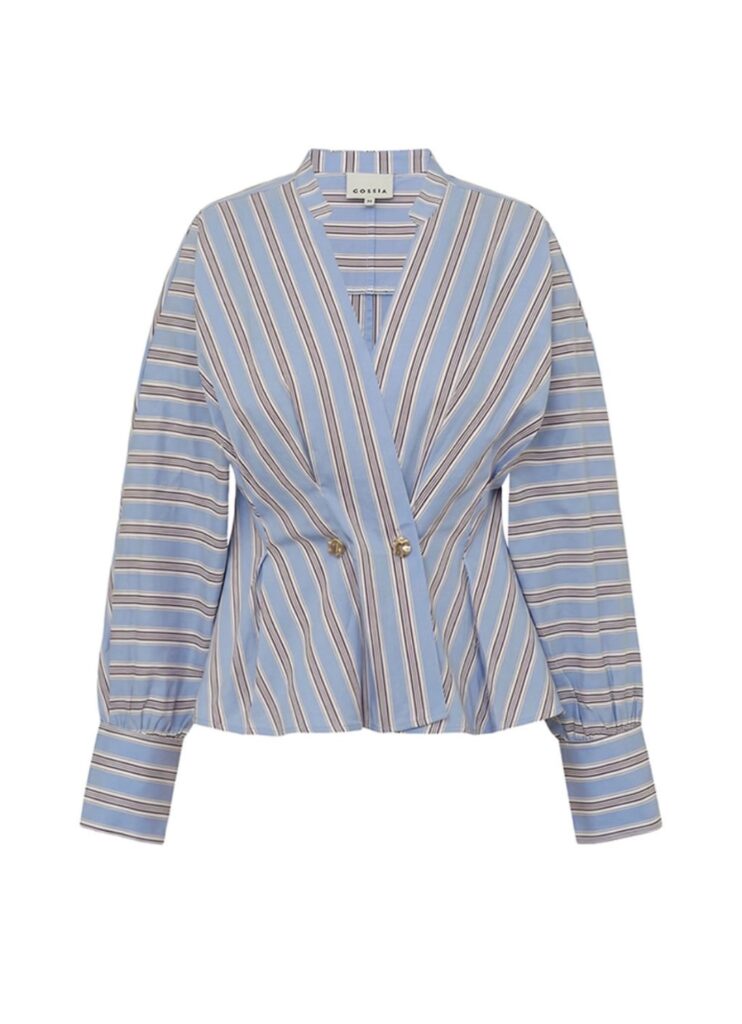MieGO bluse blue/brown stripes