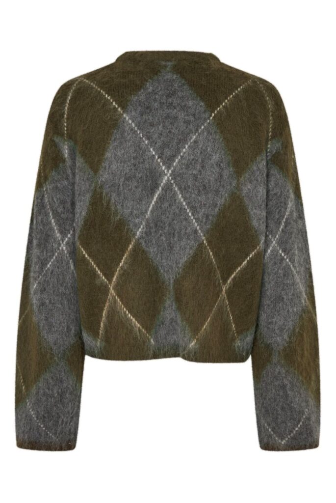Brush artwork zelie-m knit argyle olive