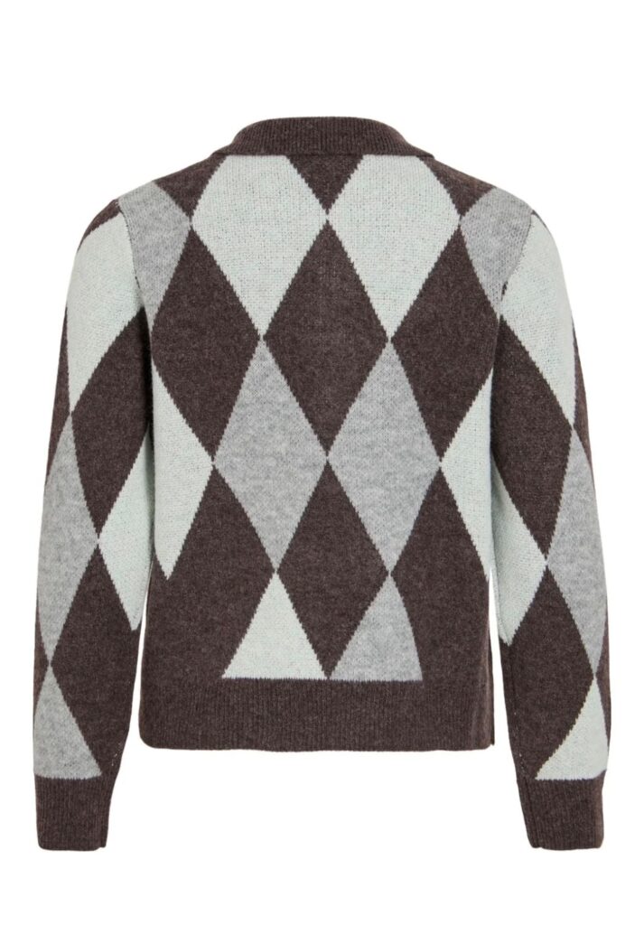 Vikaylo polo check knit top