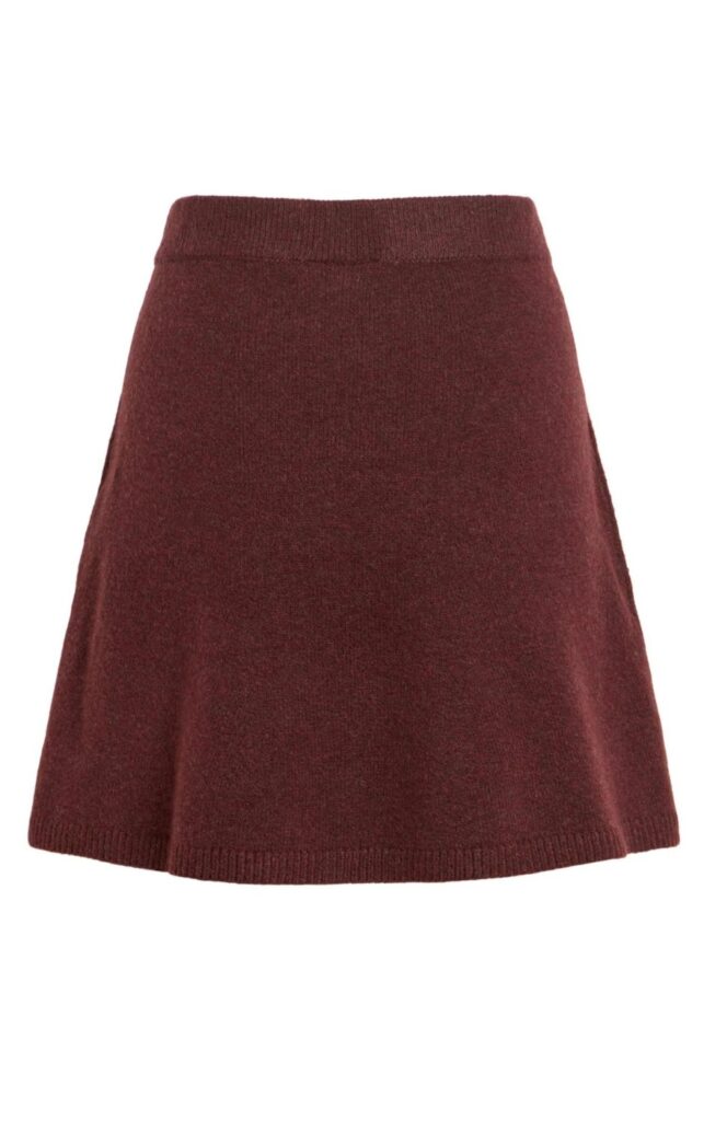 Vialyn short knit skirt/pb port royale/white bind
