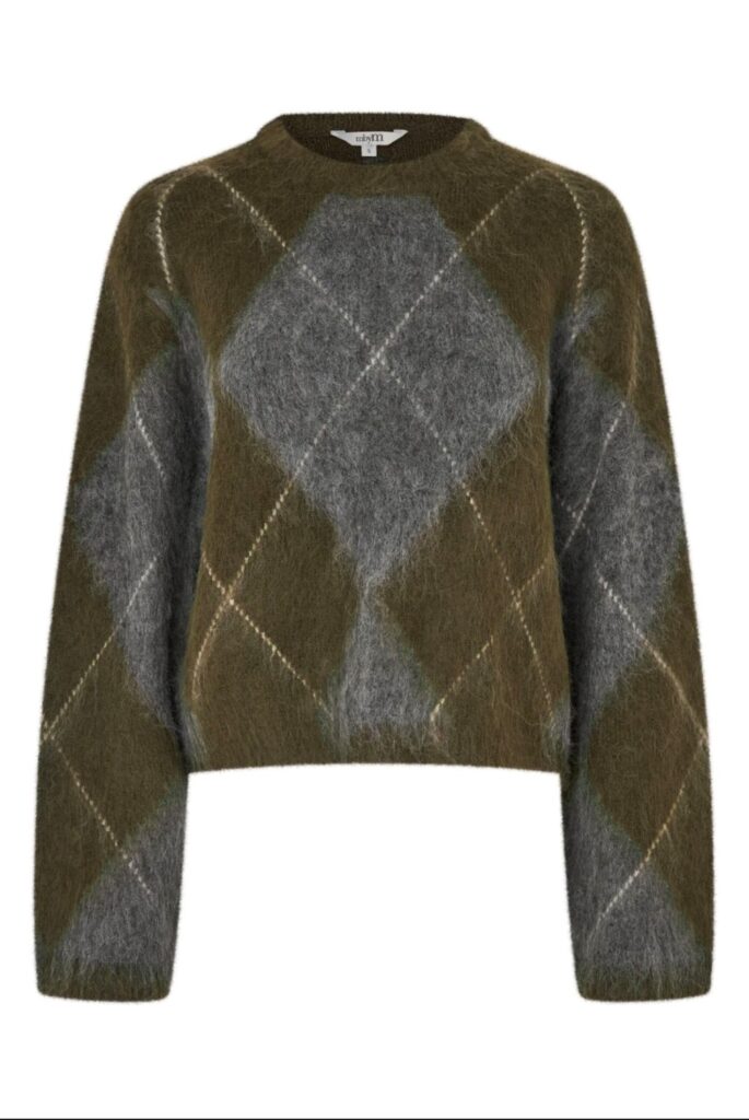 Brush artwork zelie-m knit argyle olive