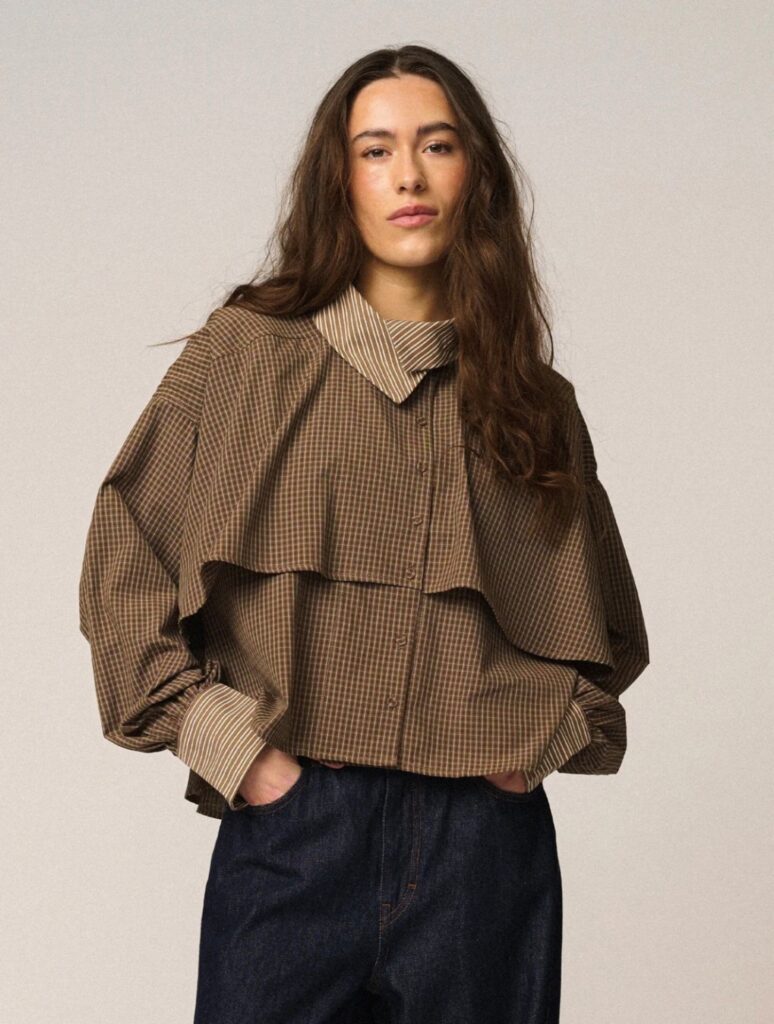 ChalineGO skjorte brown checks